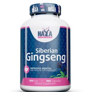 Haya Labs Siberian Ginseng (sibiro ženšenis) 100 kaps.