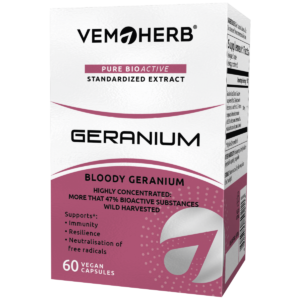VemoHerb Geranium (Raudonžiedžio snapučio (šaknų) ekstraktas) 60 kaps.